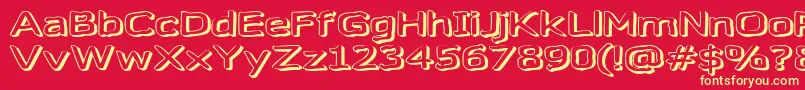 Gazzarel Font – Yellow Fonts on Red Background