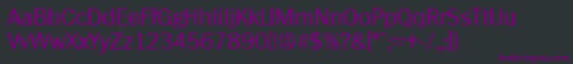 フォントPlymouthSerialRegularDb – 黒い背景に紫のフォント