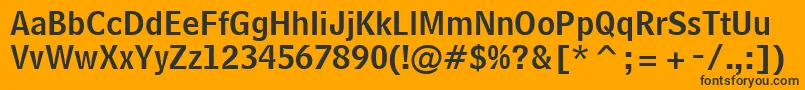 BellCentennialLtNameandnumber Font – Black Fonts on Orange Background