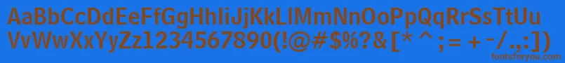 BellCentennialLtNameandnumber Font – Brown Fonts on Blue Background