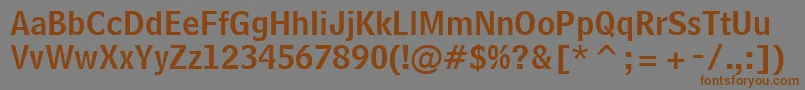 BellCentennialLtNameandnumber Font – Brown Fonts on Gray Background