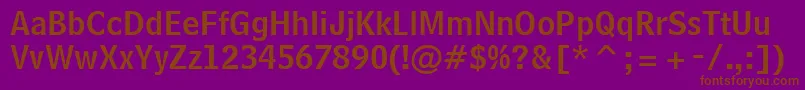 BellCentennialLtNameandnumber Font – Brown Fonts on Purple Background