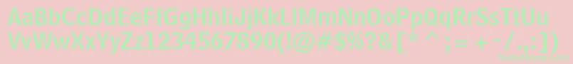 BellCentennialLtNameandnumber Font – Green Fonts on Pink Background