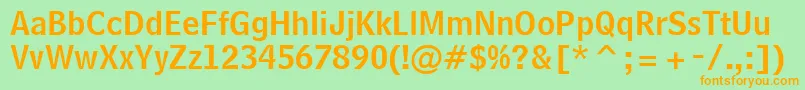 BellCentennialLtNameandnumber Font – Orange Fonts on Green Background