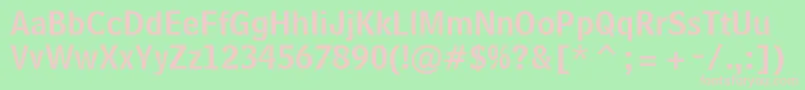 BellCentennialLtNameandnumber Font – Pink Fonts on Green Background
