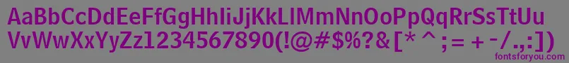 BellCentennialLtNameandnumber Font – Purple Fonts on Gray Background