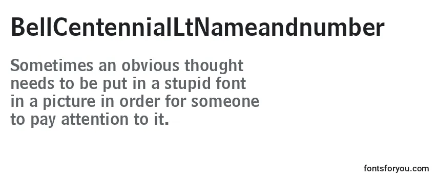 Review of the BellCentennialLtNameandnumber Font