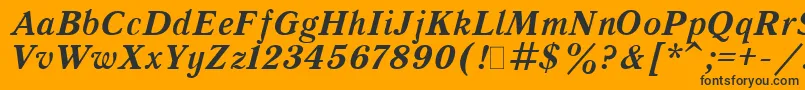 QuantAntiquaBoldItalic.001.001 Font – Black Fonts on Orange Background