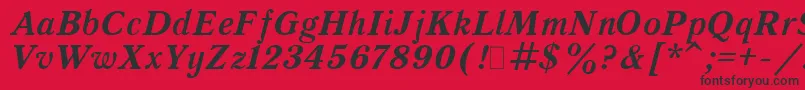 QuantAntiquaBoldItalic.001.001 Font – Black Fonts on Red Background