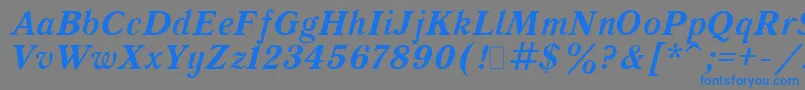 QuantAntiquaBoldItalic.001.001 Font – Blue Fonts on Gray Background