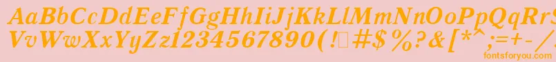 QuantAntiquaBoldItalic.001.001 Font – Orange Fonts on Pink Background