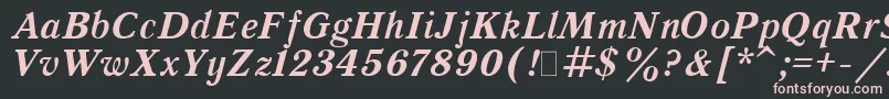 QuantAntiquaBoldItalic.001.001 Font – Pink Fonts on Black Background