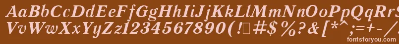 QuantAntiquaBoldItalic.001.001 Font – Pink Fonts on Brown Background