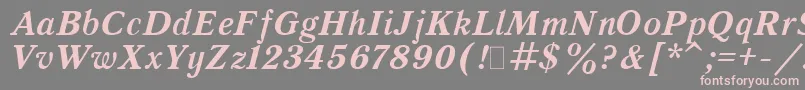 QuantAntiquaBoldItalic.001.001 Font – Pink Fonts on Gray Background