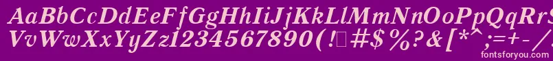 QuantAntiquaBoldItalic.001.001 Font – Pink Fonts on Purple Background