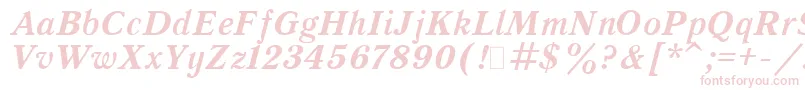 Fonte QuantAntiquaBoldItalic.001.001 – fontes rosa em um fundo branco