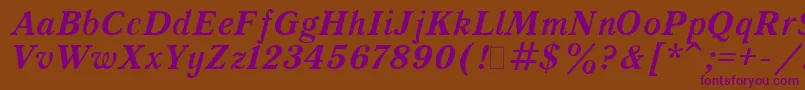 QuantAntiquaBoldItalic.001.001 Font – Purple Fonts on Brown Background