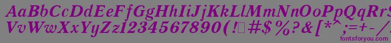 QuantAntiquaBoldItalic.001.001 Font – Purple Fonts on Gray Background