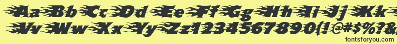 Blazed Font – Black Fonts on Yellow Background