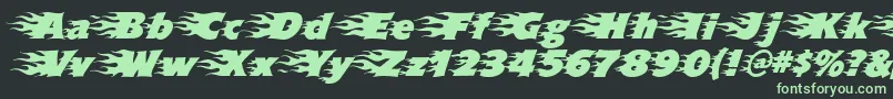 Blazed Font – Green Fonts on Black Background