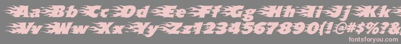 Blazed Font – Pink Fonts on Gray Background