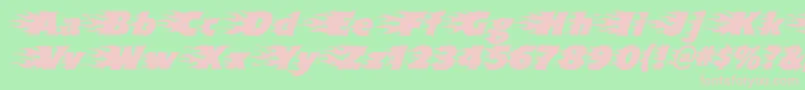 Blazed Font – Pink Fonts on Green Background