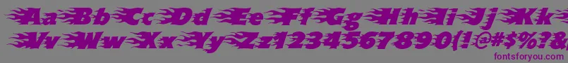 Blazed Font – Purple Fonts on Gray Background