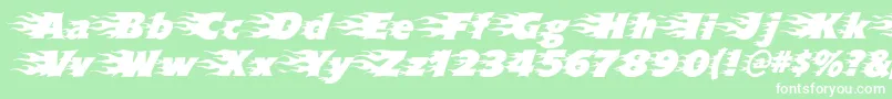 Blazed Font – White Fonts on Green Background