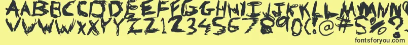 Saiba mais sobre a fonte KnivesAndPens Fonte KnivesAndPens – fontes pretas em um fundo amarelo