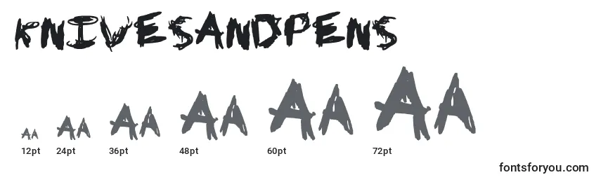 KnivesAndPens Font Sizes
