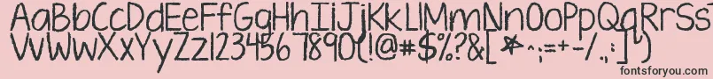 Kgtenthousandreasonsalt Font – Black Fonts on Pink Background