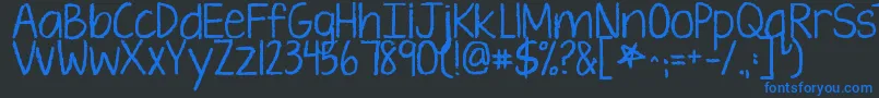 Kgtenthousandreasonsalt Font – Blue Fonts on Black Background