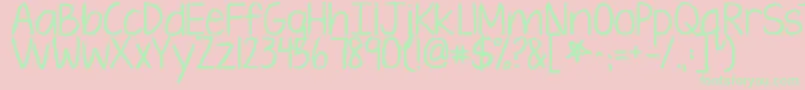 Kgtenthousandreasonsalt Font – Green Fonts on Pink Background