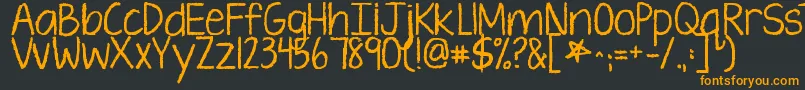 Kgtenthousandreasonsalt Font – Orange Fonts on Black Background