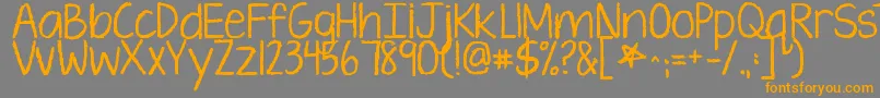 Kgtenthousandreasonsalt Font – Orange Fonts on Gray Background