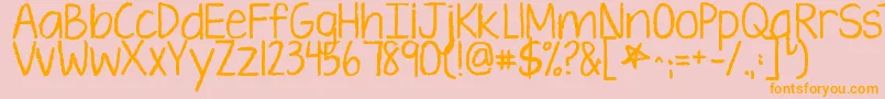 Kgtenthousandreasonsalt Font – Orange Fonts on Pink Background