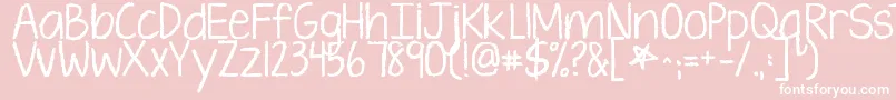 Kgtenthousandreasonsalt Font – White Fonts on Pink Background