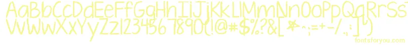 Kgtenthousandreasonsalt Font – Yellow Fonts on White Background