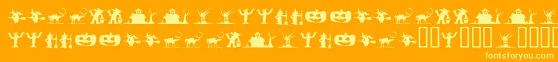 Silbt Font – Yellow Fonts on Orange Background