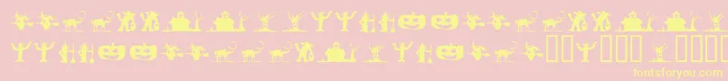 Silbt Font – Yellow Fonts on Pink Background