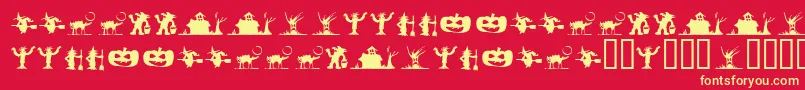 Silbt Font – Yellow Fonts on Red Background