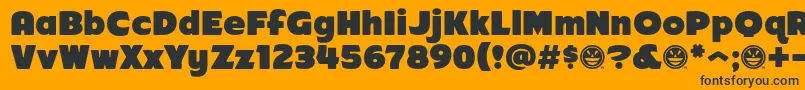 Arb218NbFinishedFreewareAt Font – Black Fonts on Orange Background