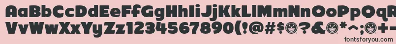 Arb218NbFinishedFreewareAt Font – Black Fonts on Pink Background