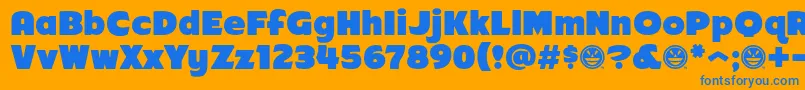 More about Arb218NbFinishedFreewareAt Font Arb218NbFinishedFreewareAt Font – Blue Fonts on Orange Background