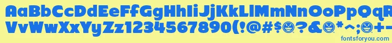 More about Arb218NbFinishedFreewareAt Font Arb218NbFinishedFreewareAt Font – Blue Fonts on Yellow Background
