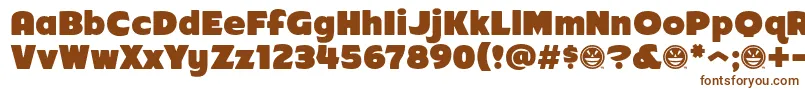 Arb218NbFinishedFreewareAt Font – Brown Fonts on White Background