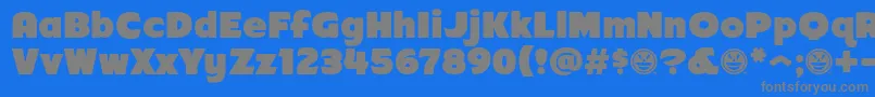 フォントArb218NbFinishedFreewareAt – 青い背景に灰色の文字
