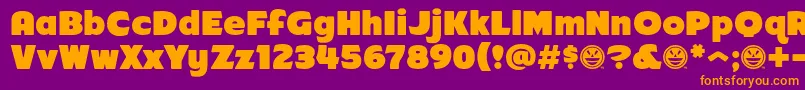 Police Arb218NbFinishedFreewareAt – polices orange sur fond violet