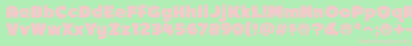 Arb218NbFinishedFreewareAt Font – Pink Fonts on Green Background