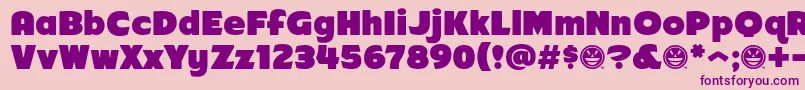Arb218NbFinishedFreewareAt-Schriftart – Violette Schriften auf rosa Hintergrund